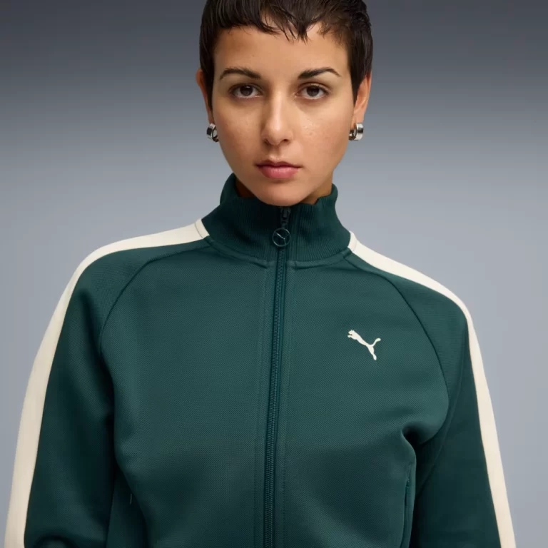 Puma Women’s T7 ALWAYS ON Short Track Jacket – Green Terrain thumbnail 2