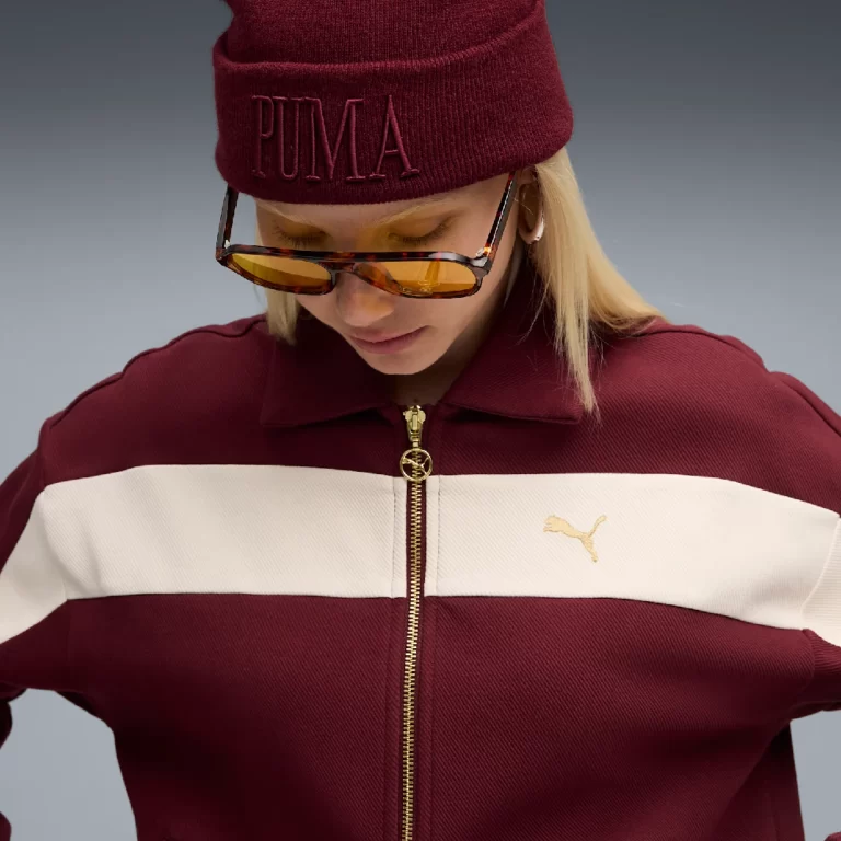 Puma Women’s T7 Short Track Jacket – Ruby Shimmer thumbnail 2