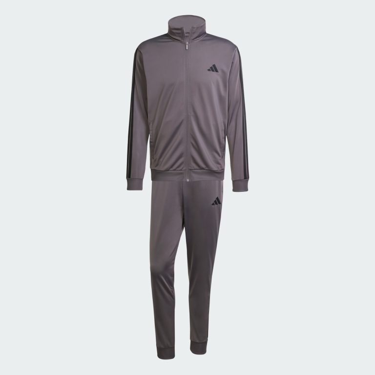 Adidas Men’s Basic 3-Stripes Tricot Track Suit – Grey thumbnail 5