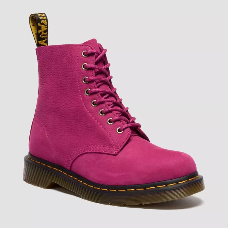 Dr. Martens Women’s 1460 Milled Nubuck Lace Up Boots – Fuchsia Pink thumbnail 4