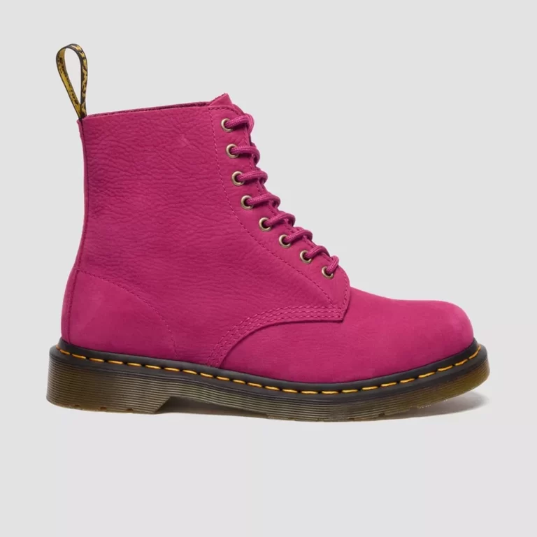 Dr. Martens Women’s 1460 Milled Nubuck Lace Up Boots – Fuchsia Pink