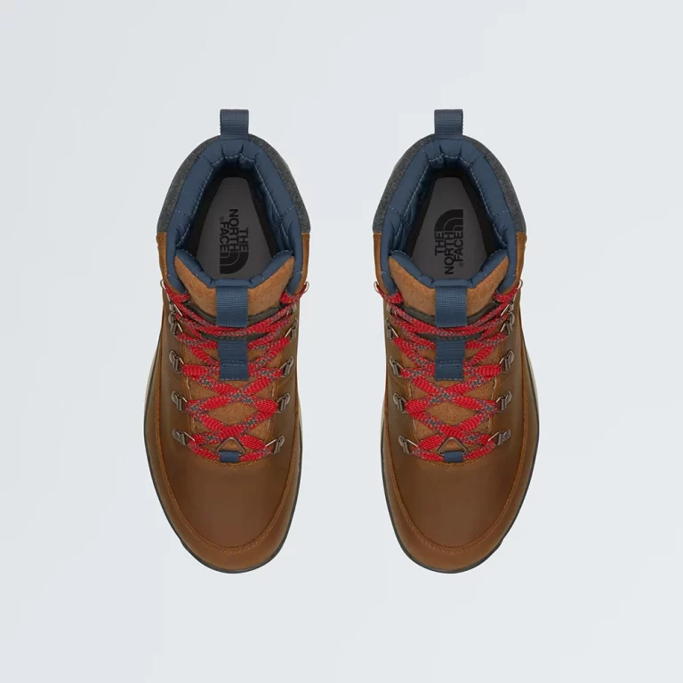 The North Face Men’s Bergen Leather Waterproof Boots – Timber Tan / TNF Red thumbnail 2