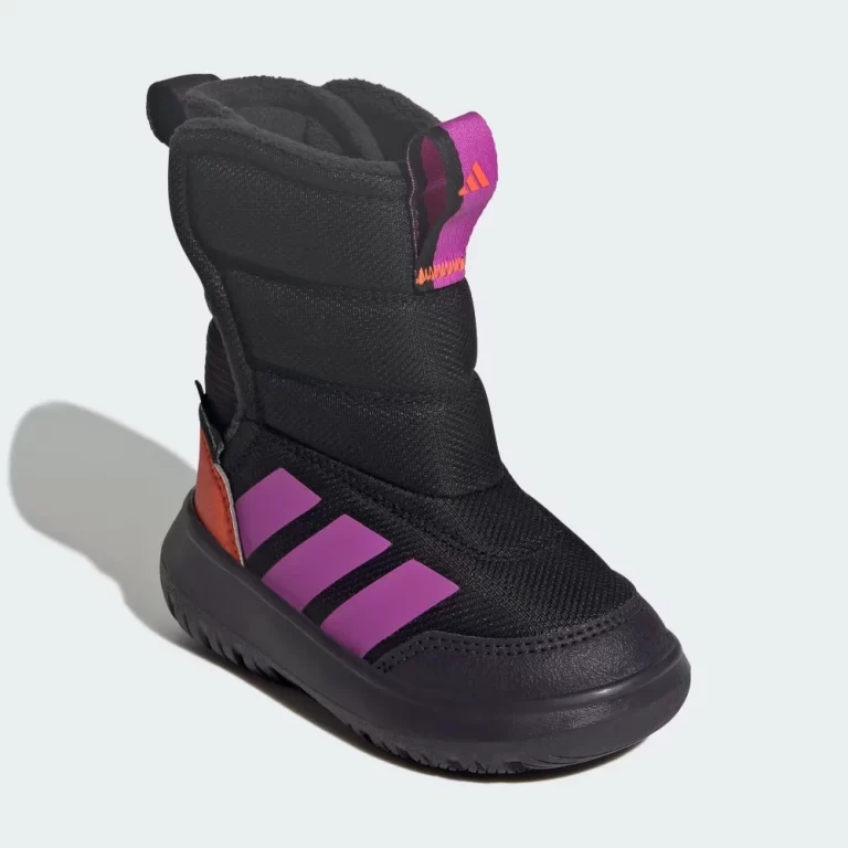 Adidas Kid’s Winterplay Shoes Kids – Core Black / Purple Burst / Impact Orange thumbnail 3