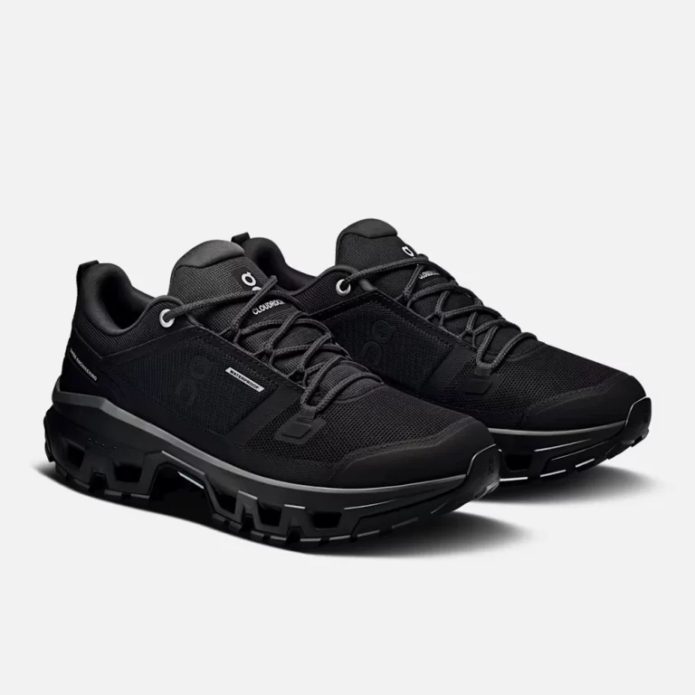 On Women’s Cloudrock Low Waterproof Shoes – Black / Black thumbnail 3