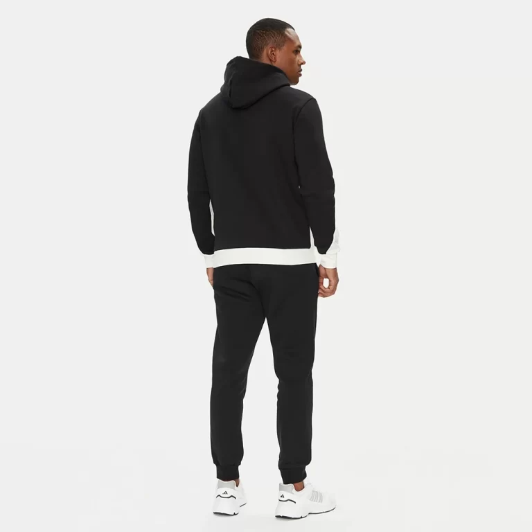 Adidas Men’s Fleece Tracksuit – Black / White thumbnail 2