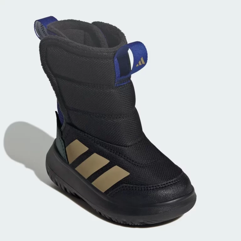 Adidas Kid’s Winterplay Shoes Kids – Core Black / Khaki / Preloved Teal thumbnail 4