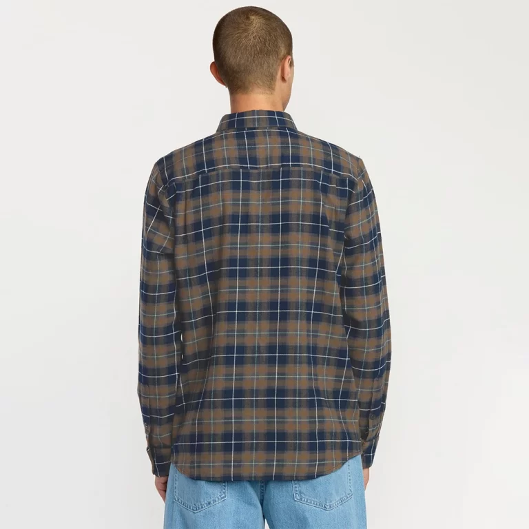 Volcom Men’s Caden Solid Shirt Long Sleve – Navy thumbnail 2