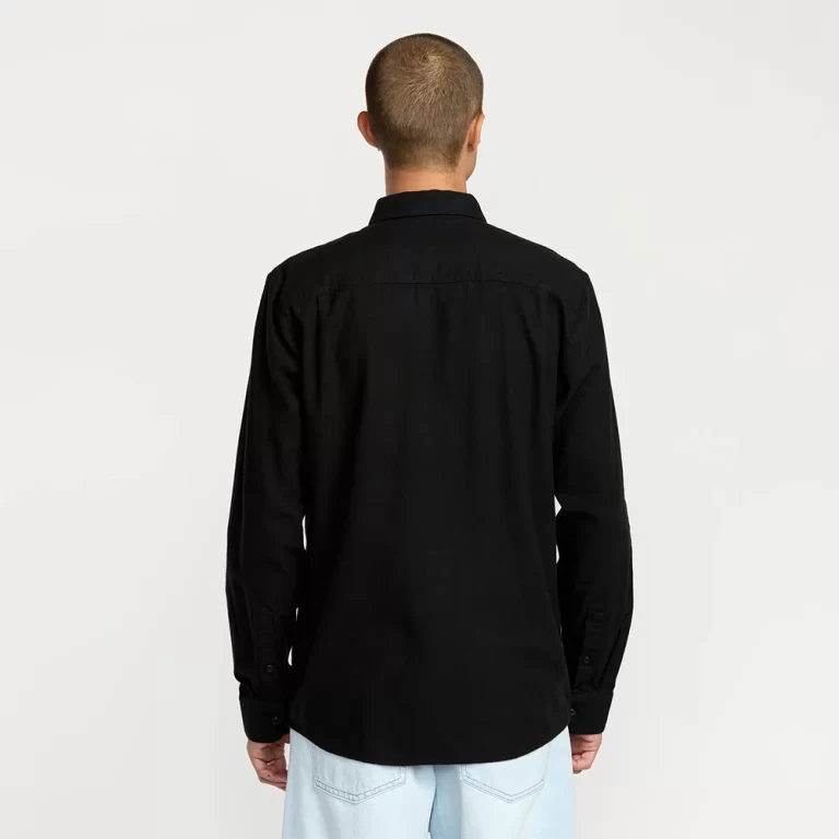 Volcom Men’s Caden Solid Shirt Long Sleve – Antique Black thumbnail 2