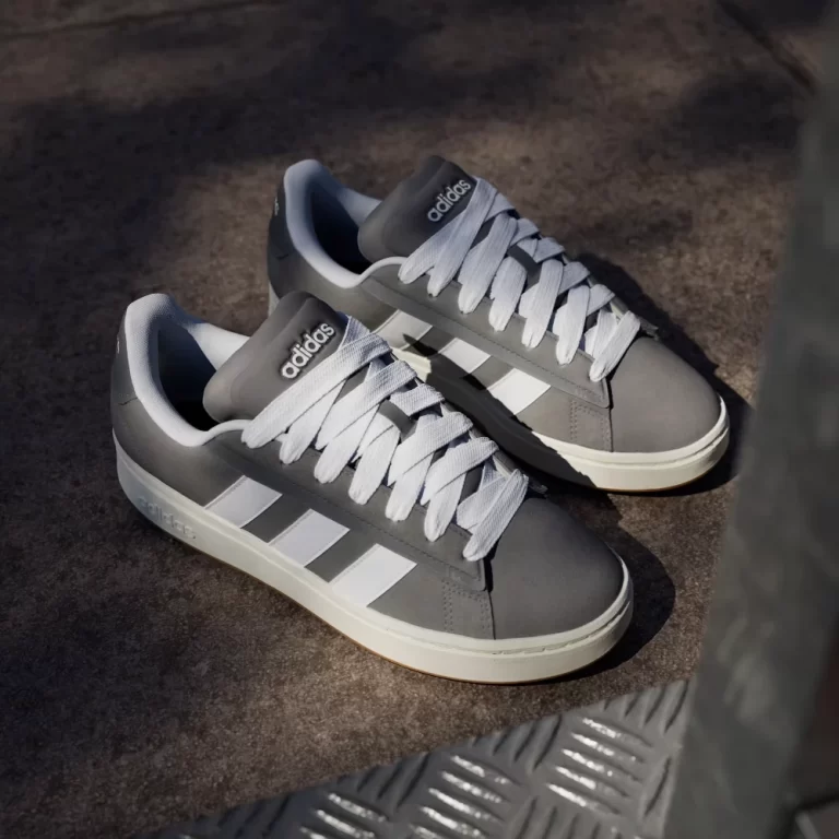 Adidas Men’s Grand Court Alpha Shoes – Grey Four / Cloud White / Off White thumbnail 3