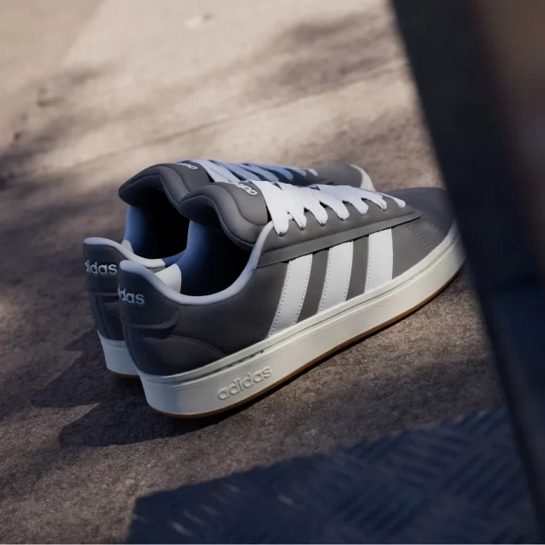 Adidas Men’s Grand Court Alpha Shoes – Grey Four / Cloud White / Off White thumbnail 5