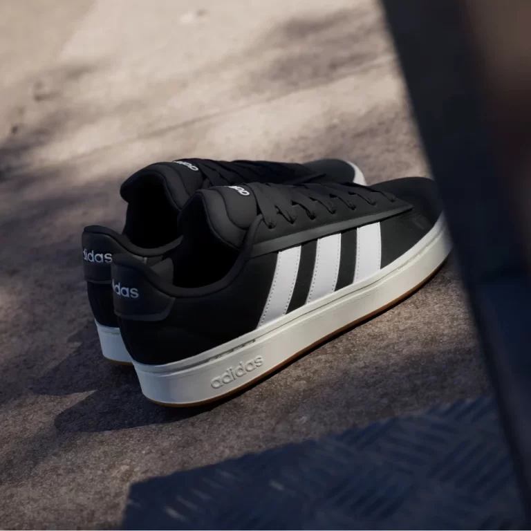 Adidas Men’s Grand Court Alpha Shoes – Core Black / Cloud White / Gum thumbnail 4