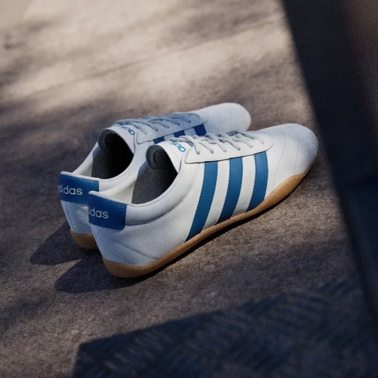 Adidas Women’s Grand Court Lo Shoes – Core White / Dusky Ink / Gum thumbnail 4