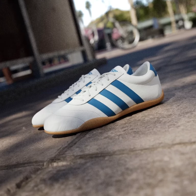 Adidas Women’s Grand Court Lo Shoes – Core White / Dusky Ink / Gum thumbnail 3