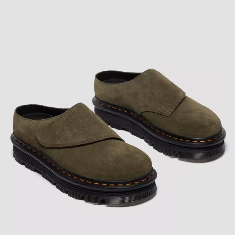 Dr. Martens Women’s Zebzag Suede Casual Slingback – Olive / Bronx Suede thumbnail 3