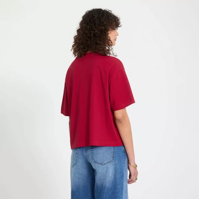 Volcom Women’s Stone Blanks Up T-Shirt – Deep Red thumbnail 2