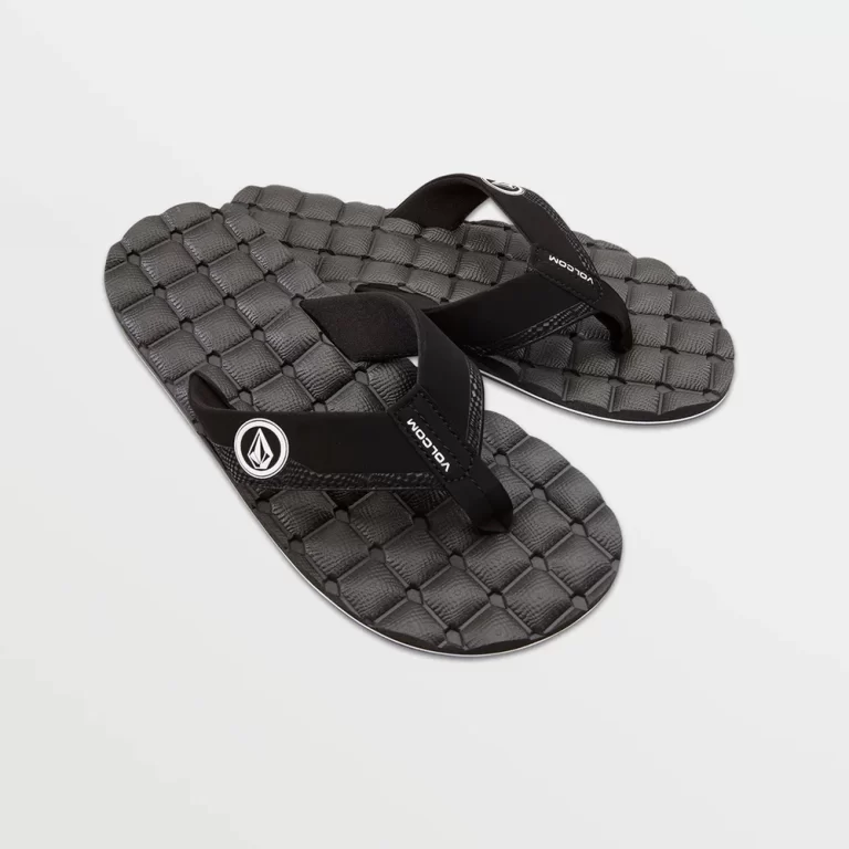 Volcom Men’s Recliner Sandals – Black White thumbnail 2
