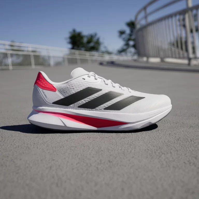 Adidas Men’s Duramo SL Shoes – Cloud White / Core Black / Lucid Red thumbnail 3