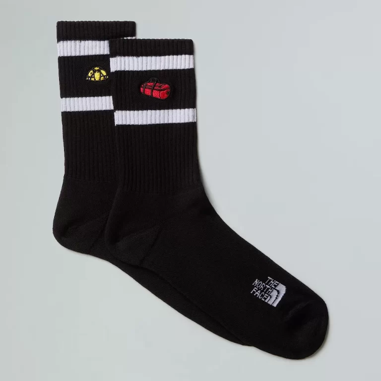 The North Face Unisex Everyday Crew TNF Icons Socks 2 Pack – Black