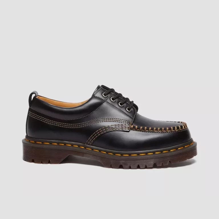 Dr. Martens Women’s Lowell Leather Moc Toe Shoes – Black