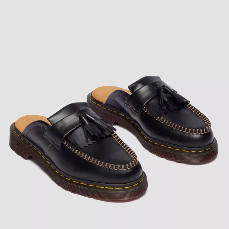 Dr. Martens Women’s Adrian Leather Mules Sandals – Black thumbnail 3