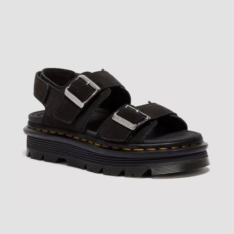 Dr. Martens Women’s Zebzag Suede Sandals – Black thumbnail 4