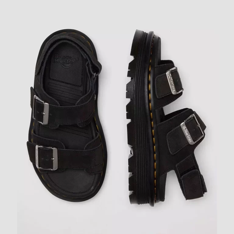 Dr. Martens Women’s Zebzag Suede Sandals – Black thumbnail 5