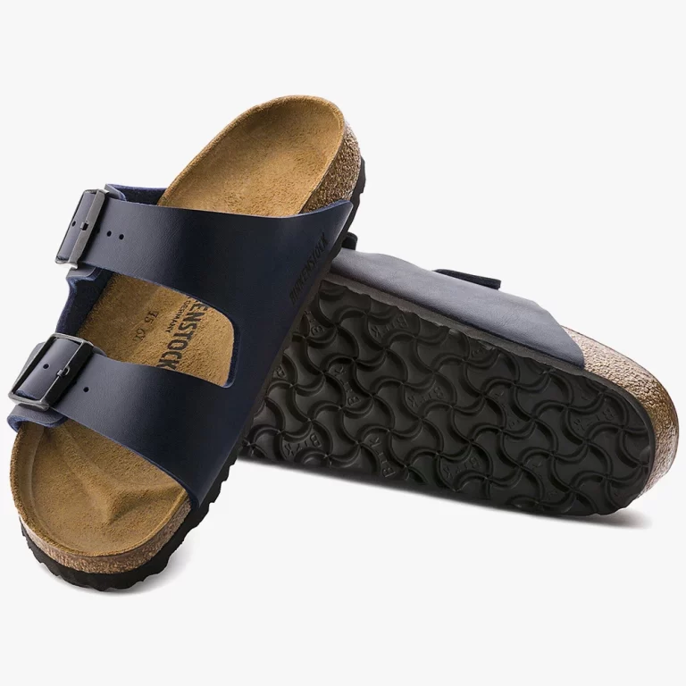 Birkenstock Unisex Arizona Birko Flor Sandals – Blue thumbnail 2