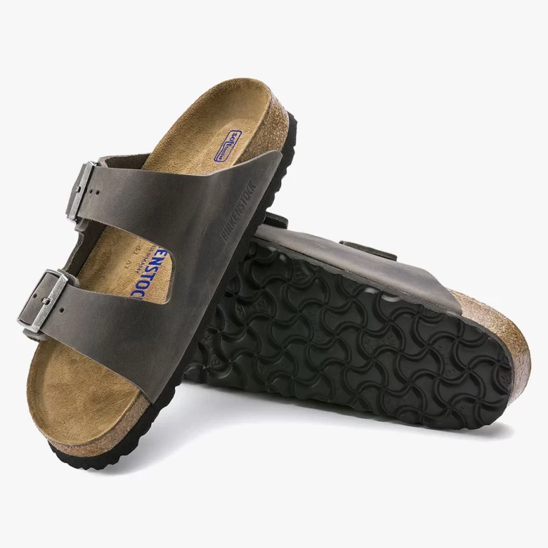 Birkenstock Women’s Arizona Soft Footbed Oiled Leather Sandals – Iron thumbnail 4