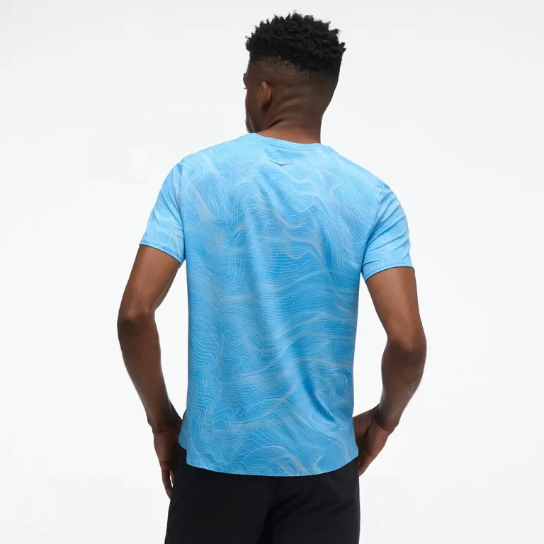Hoka Men’s EveryRun Short Sleeve Shirt – Mineral Blue prt thumbnail 2
