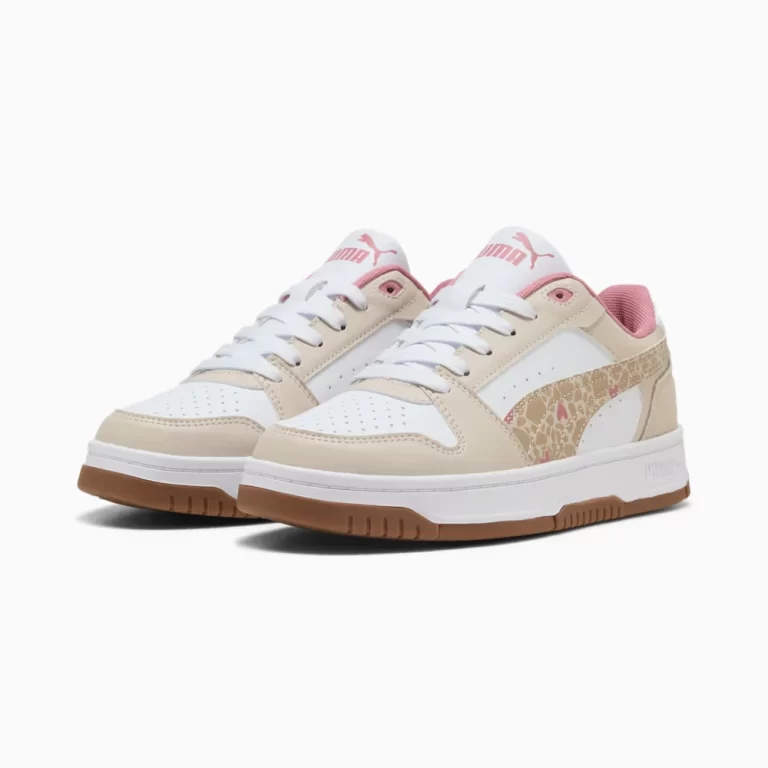 Puma Kid’s Rebound Slam Winter Safari Sneakers – Silver Fog / Birch / PUMA thumbnail 3