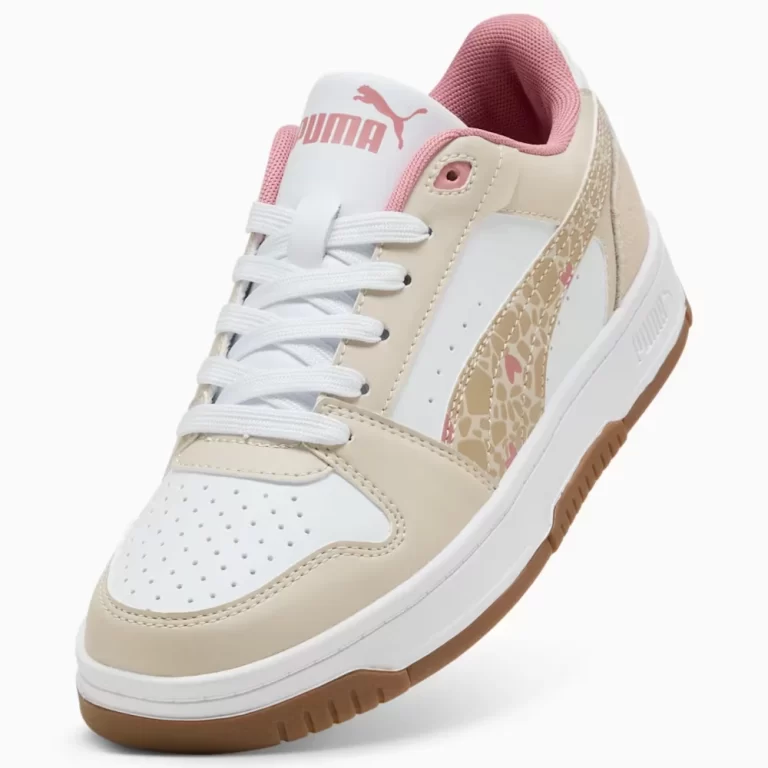 Puma Kid’s Rebound Slam Winter Safari Sneakers – Silver Fog / Birch / PUMA thumbnail 4