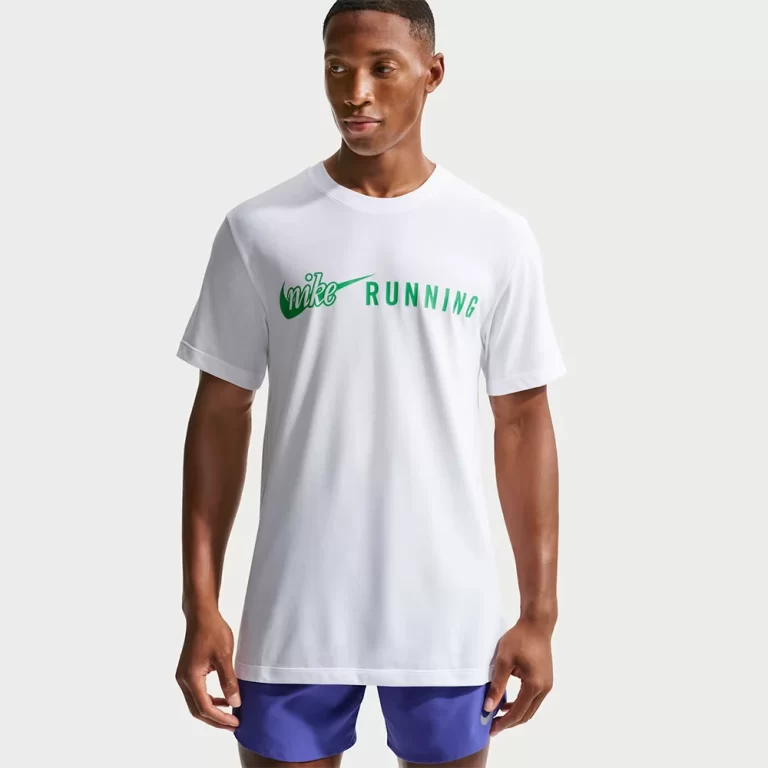 Nike Men’s Dri-FIT T-Shirt – White / Green Spark