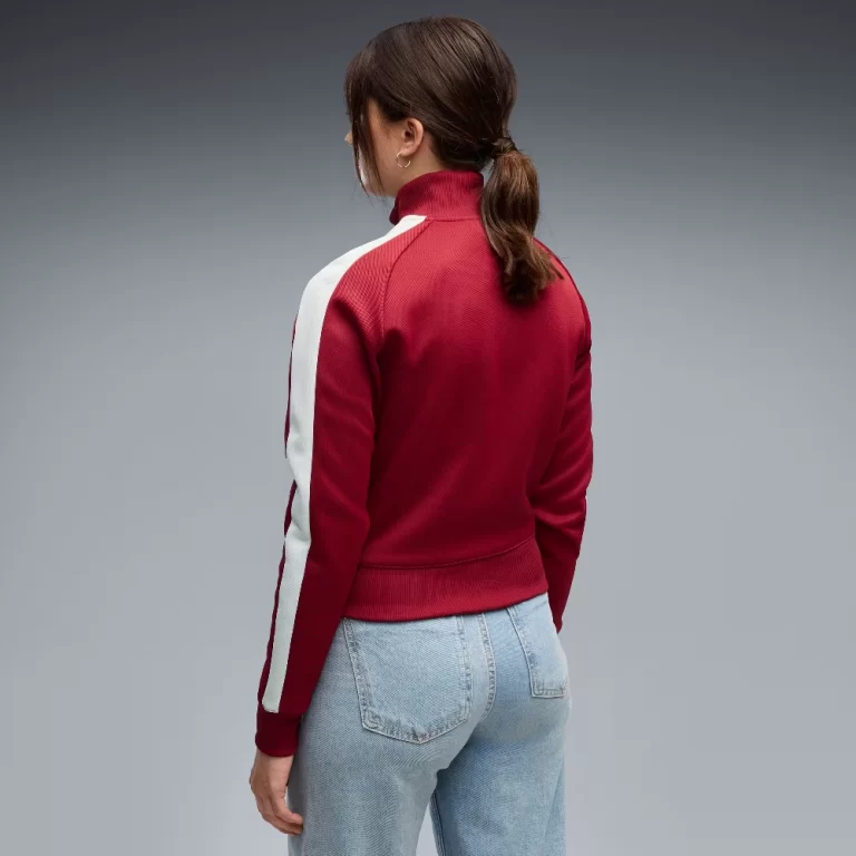 Puma Women’s T7 ALWAYS ON Short Track Jacket – Garnet Glow / Créme De Mint thumbnail 2