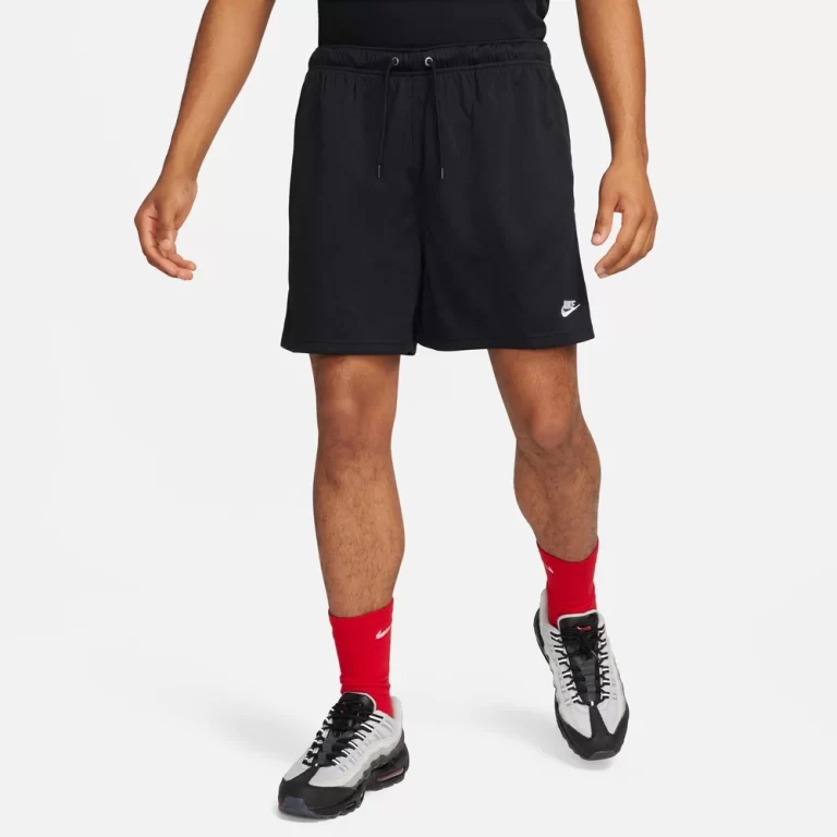 Nike Men’s Club Mesh Flow Shorts – Black / White
