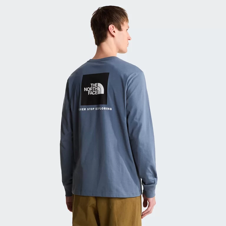 The North Face Men’s Evolution Box NSE Regular Long Sleeve T Shirt – Granite Grey thumbnail 2