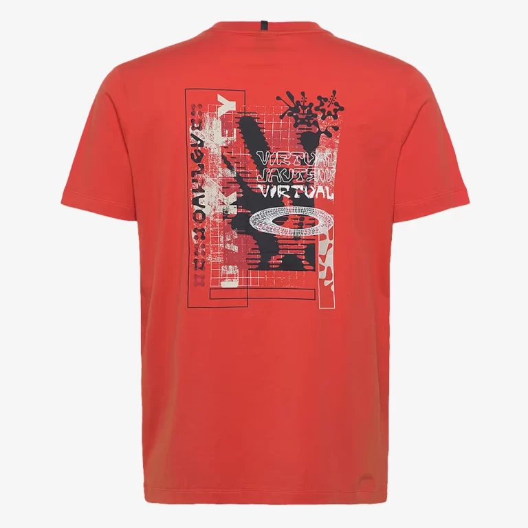 Oakley Men’s Futurescape Logo Hibiscus Tee – Aviator Orange thumbnail 2