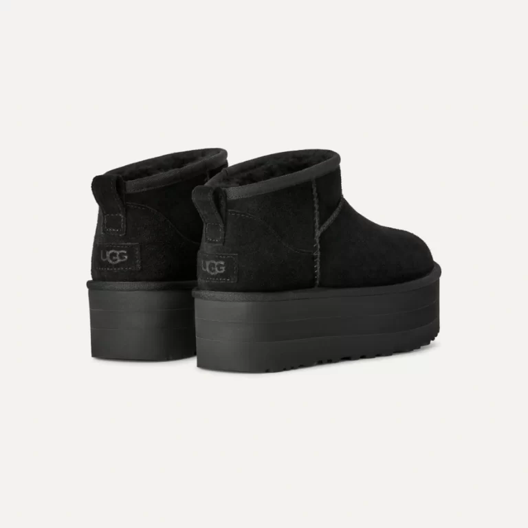 UGG Women’s Classic Ultra Mini Platform Boots – Black thumbnail 4