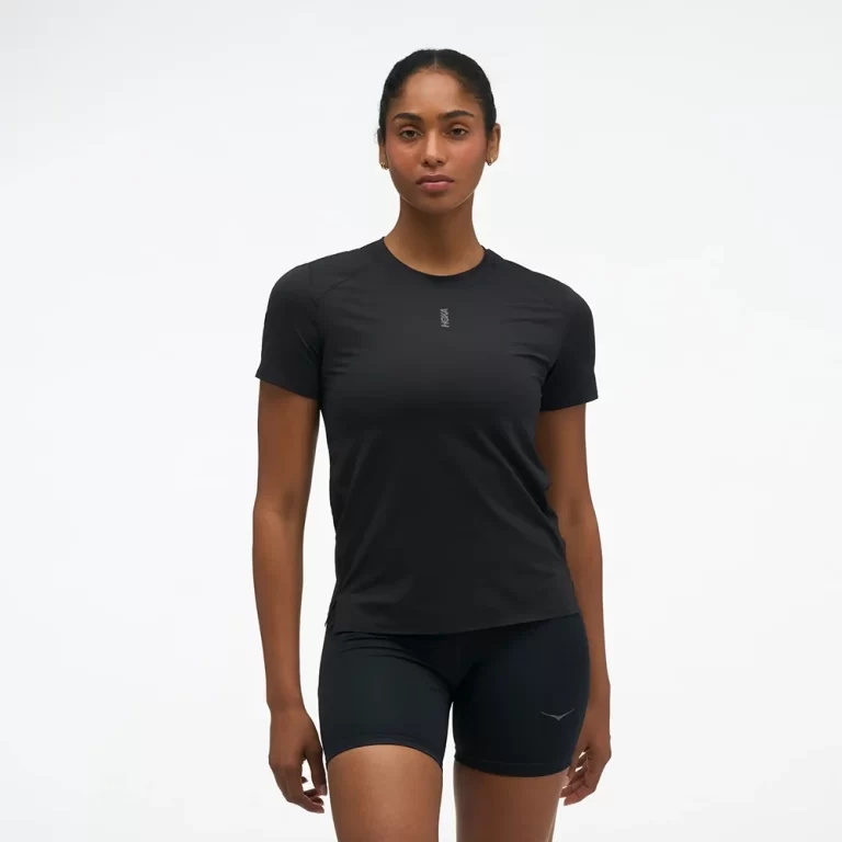 Hoka Women’s EveryRun Short Sleeve – Black