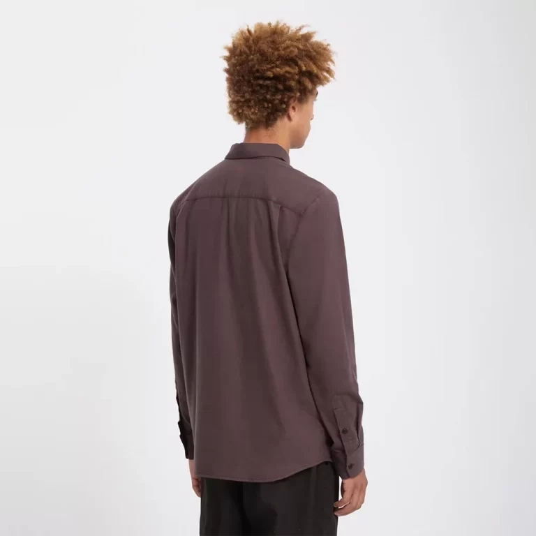 Volcom Men’s Caden Solid Shirt – Raisin thumbnail 2