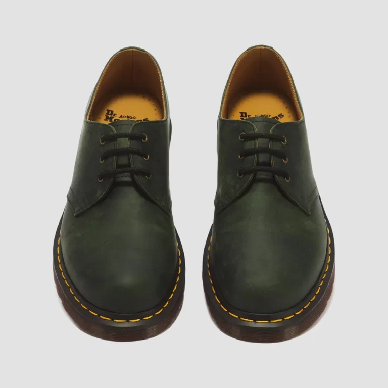 Dr. Martens Women’s 1461 3-Eye leather Oxfords Blue – Green thumbnail 4
