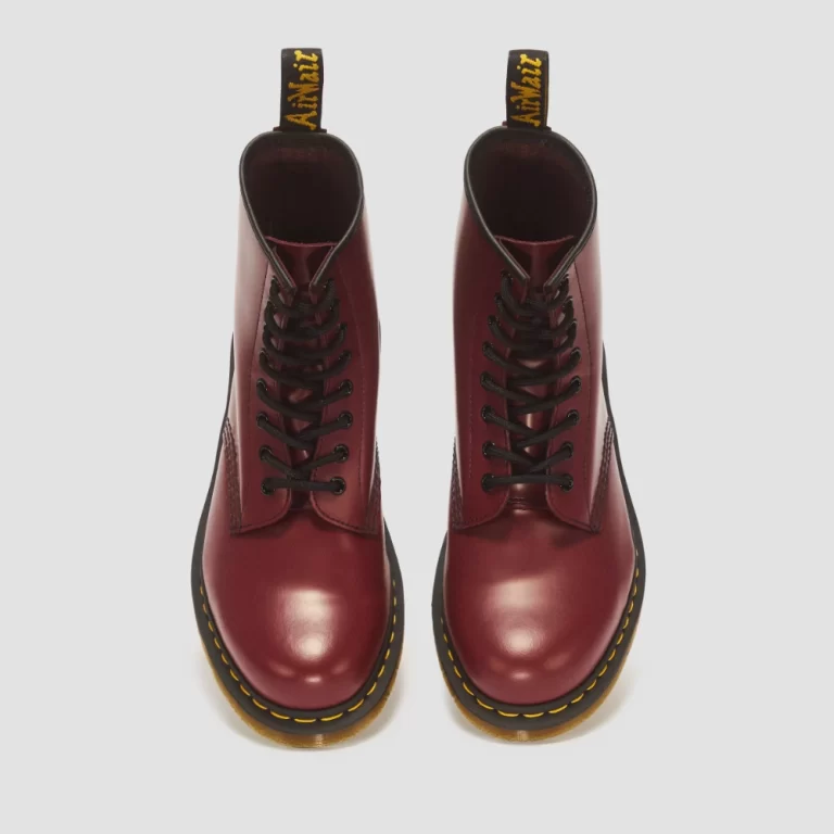 Dr. Martens Women’s 1460 Smooth Leather Lace Up Boots – Cherry Red thumbnail 4
