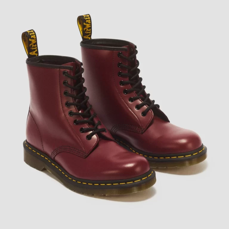 Dr. Martens Women’s 1460 Smooth Leather Lace Up Boots – Cherry Red thumbnail 3