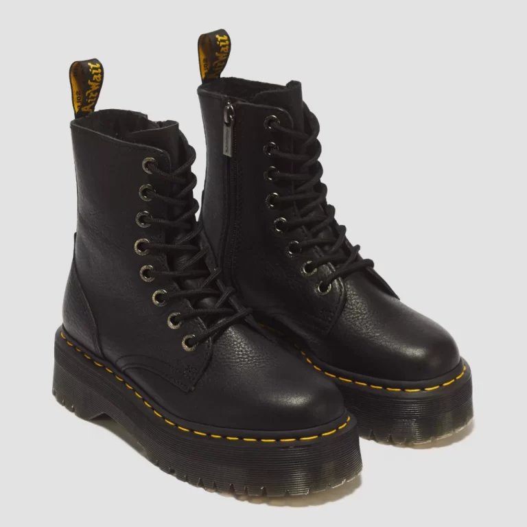 Dr. Martens Women’s Jadon III Boot Pisa Leather Platforms – Black thumbnail 3