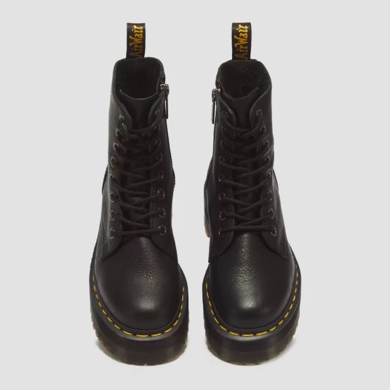 Dr. Martens Women’s Jadon III Boot Pisa Leather Platforms – Black thumbnail 4