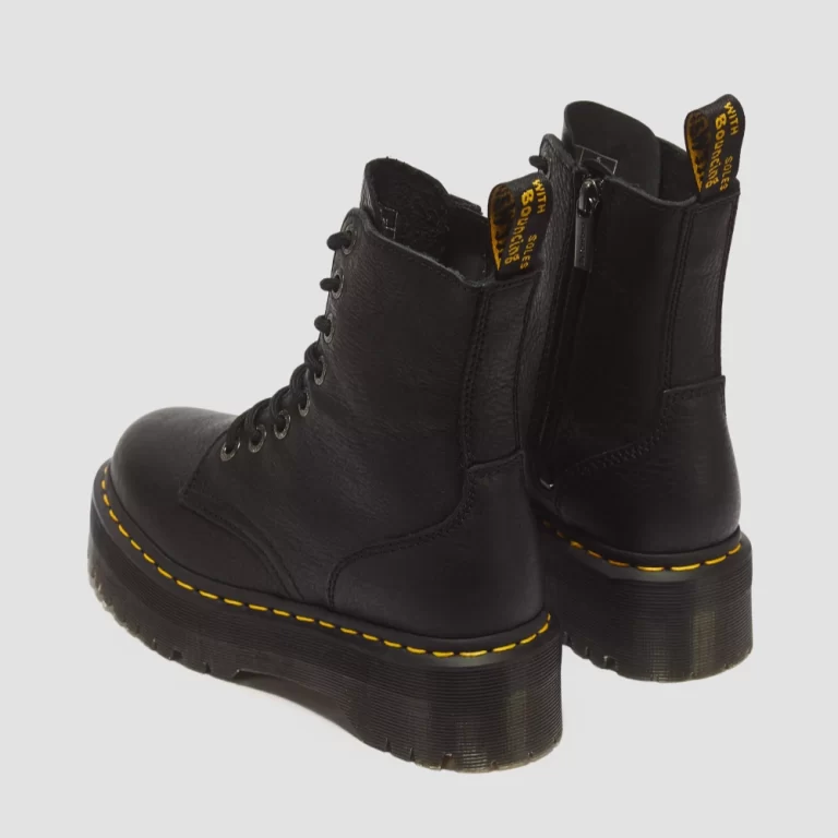 Dr. Martens Women’s Jadon III Boot Pisa Leather Platforms – Black thumbnail 2