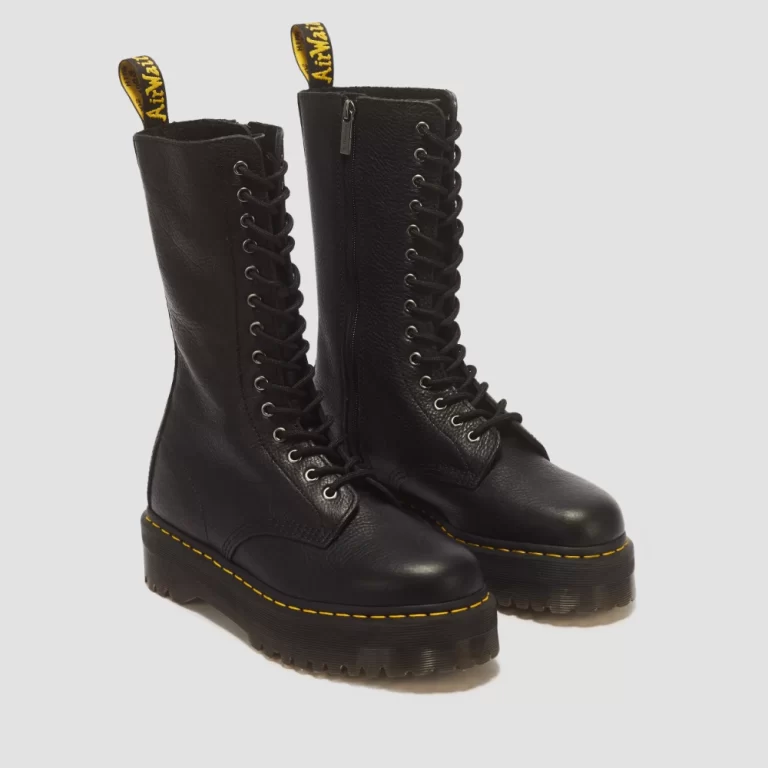Dr. Martens Women’s 1B99 Pisa Leather Mid Calf Lace Up Boots – Black thumbnail 3
