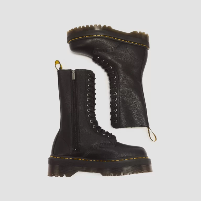 Dr. Martens Women’s 1B99 Pisa Leather Mid Calf Lace Up Boots – Black thumbnail 4