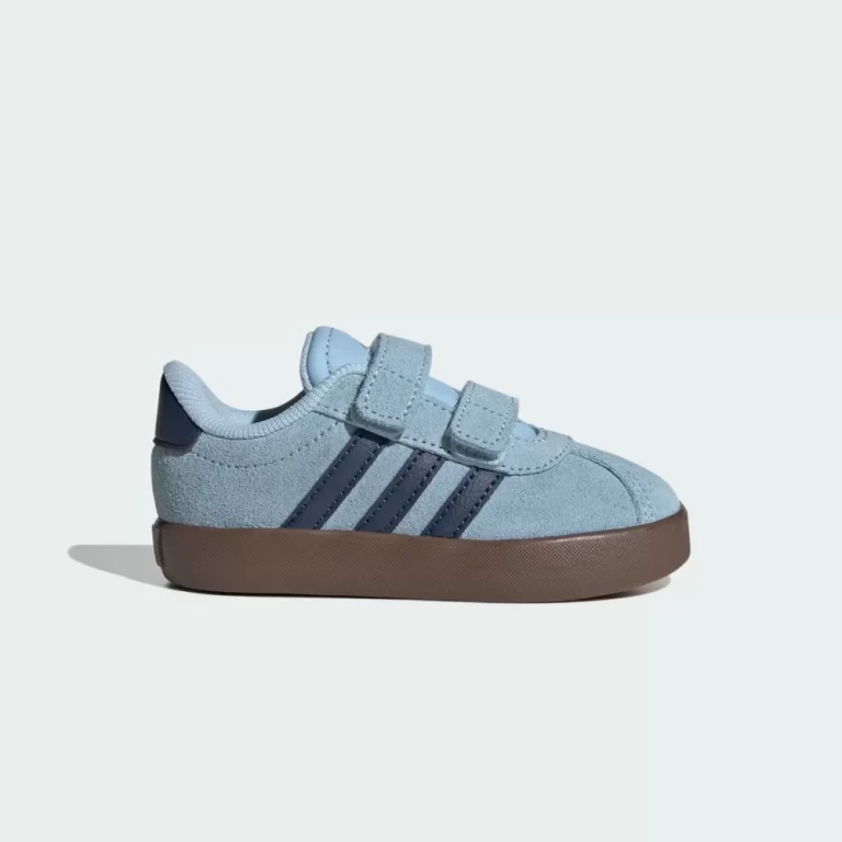 Adidas Kid’s VL Court 3.0 Shoes – Clear Sky / Night Indigo / Gum
