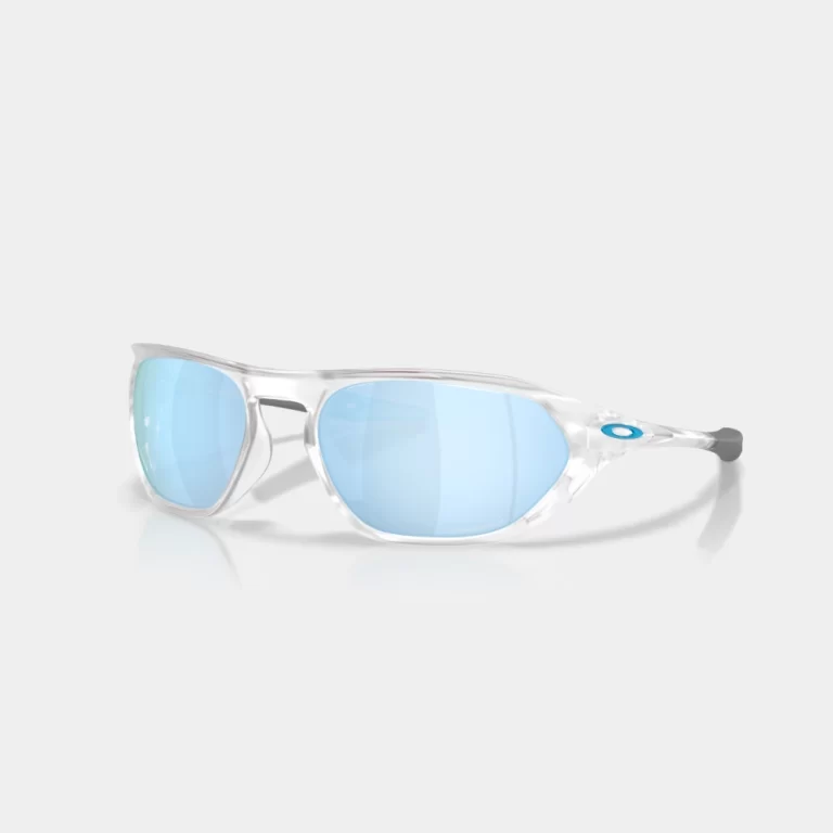 Oakley Unisex Cage Jacket® Sunglasses – Prizm Deep Water Polarized Lenses / Matte Clear Frame