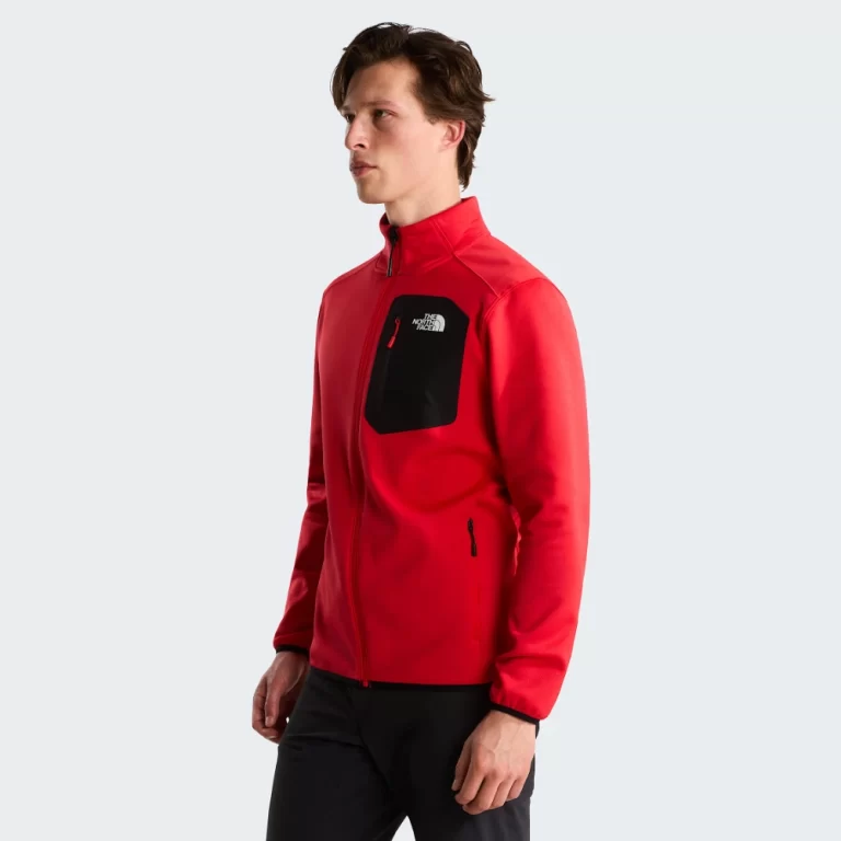 The North Face Men’s Crest Full-Zip Fleece – Elevation Red / TNF Black thumbnail 3